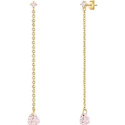 Glanzstücke München Kolczyki Serce z Srebro wysokiej próby w Żółte złoto 1 ct Damski