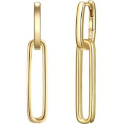 Glanzstücke München Kolczyki z Srebro wysokiej próby w Żółte złoto Kolczyki koła 1 ct Damski