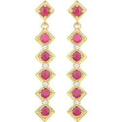 Rafaela Donata Kolczyki Srebro wysokiej próby Żółte złoto 1 ct Damski