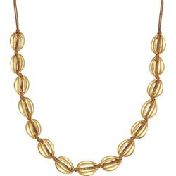 Lulu & Jane Łańcuszek Muszla z Stop metali w Żółte złoto Naszyjniki 1 ct Damski