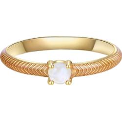 Glanzstücke München Srebrny pierścionek srebro wysokiej próby Kamień księżycowy żółte złoto Pierścionki 1 ct Damski