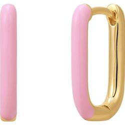 Glanzstücke München Kolczyki Srebro wysokiej próby Żółte złoto Kolczyki koła 1 ct Damski