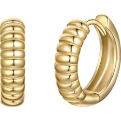 Rafaela Donata Kolczyki z Srebro wysokiej próby w Żółte złoto 1 ct Damski