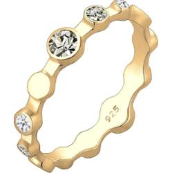 Elli Damski Geo Colour z kryształkami z pozłacanego srebra próby 925 Pierścionki 1 ct