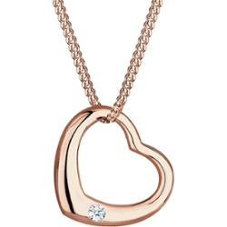 Elli DIAMONDS Damski wisiorek serce z diamentem (0,03 ct.), srebro 925 Sterling Silver Naszyjniki 1 ct