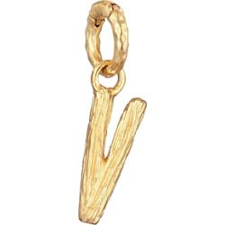 Elli Damska zawieszka Litera V Organic Look ze srebra próby 925 Sterling Silver pozłacanego Kolczyki koła 1 ct Damski
