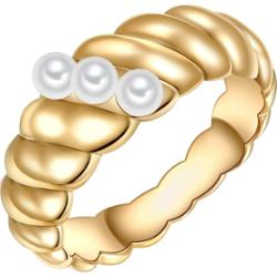 Lulu & Jane Mosiadz Sztuczna perła Pierścionki 1 ct Damski