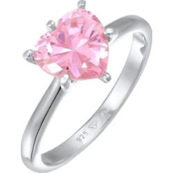 Elli Damski soliter zaręczynowy miłość z cyrkonią kryształami w srebrze 925 Sterling Silver Pierścionki 1 ct