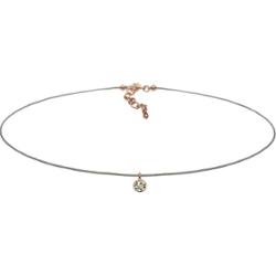 Elli Damski choker nylonowy z kryształem ze srebra próby 925 Naszyjniki 1 ct