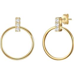 Glanzstücke München Kolczyki wiszące srebrne srebro wysokiej próby Cyrkonia żółte złoto 1 ct Damski