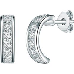 Rafaela Donata Srebrne kolczyki kreole srebro wysokiej próby Cyrkonia srebrny Kolczyki 1 ct Damski