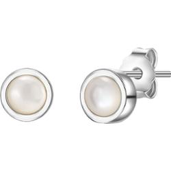 Glanzstücke München Srebrne kolczyki sztyfty srebro wysokiej próby Masa perłowa srebrny Kolczyki 1 ct Damski