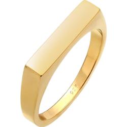 Elli Damski sygnet kwadratowy Geo Design Basic w srebrze 925 Sterling Silver Pierścionki 1 ct