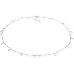 Elli Ladies Choker Platelet Moneta Geo Look Trend Blogger w 925 Sterling Silver Naszyjniki 1 ct Damski