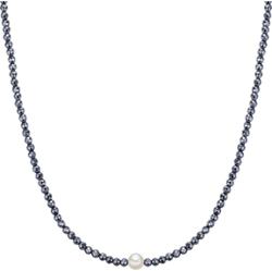 Valero Pearls Srebro wysokiej pr óby Hematyt Perła hodowlana słodkowodna Naszyjniki 1 ct Damski