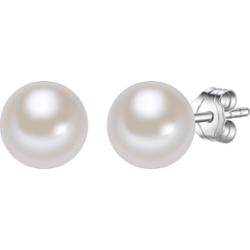 Lulu & Jane Srebro wysokiej pr óby Perła hodowlana słodkowodna Kolczyki 1 ct Damski