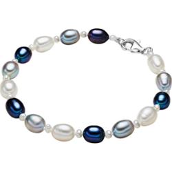 Valero Pearls Bransoletka z pereł srebro wysokiej próby Perła hodowlana słodkowodna srebrny Bransoletki 1 ct Damski