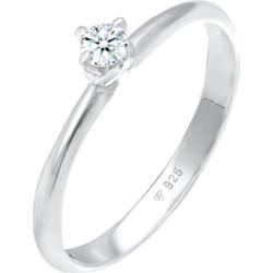 Elli DIAMONDS Damski pierścionek filigranowy Classic z diamentem (0.11 ct.) w srebrze 925 Sterling Silver Pierścionki