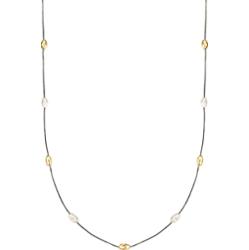 Yokoamii Naszyjnik z pozlacanego mosiadzu z Perla (synth.) Naszyjniki 1 ct Damski