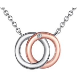 Rafaela Donata Diamentowy naszyjnik srebro wysokiej próby Diament srebro/różowe złoto Naszyjniki 1 ct Damski