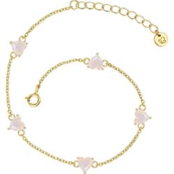 Glanzstücke München Bransoletka Serce z Srebro wysokiej próby w Żółte złoto Bransoletki 1 ct Damski