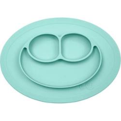 EZPZ EZPZ Silikonowy talerzyk z podkładką mały 2w1 Mini Mat pastelowy niebieski Akcesoria 1 ct