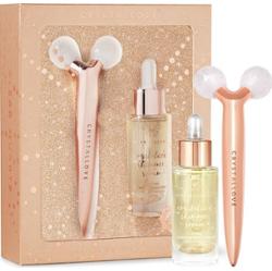 Crystallove Clear quartz 3D lift & sculpt set – masażer liftingujący i serum Zestawy do pielęgnacji twarzy 1 ct Damski