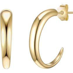 Glanzstücke München Srebrne kolczyki kreole srebro wysokiej próby żółte złoto Kolczyki koła 1 ct Damski