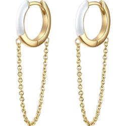 Glanzstücke München Srebrne kolczyki kreole srebro wysokiej próby żółte złoto Kolczyki koła 1 ct Damski