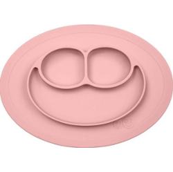 EZPZ EZPZ Silikonowy talerzyk z podkładką mały 2w1 Mini Mat pastelowy róż Akcesoria 1 ct