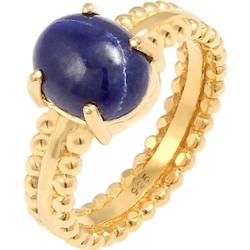 Elli PREMIUM Labis Lazuli Edelstein Oval 925 Silber vergoldet Pierścionki 1 ct Damski
