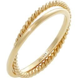 Elli Klasyczny filigranowy zakręcony Twisted Trend w srebrze próby 925 Sterling Silver Pierścionki 1 ct Damski