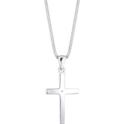 Elli DIAMONDS Damska zawieszka krzyżyk Basic z diamentem (0.005 ct.) w srebrze 925 Sterling Silver Naszyjniki 1 ct Damski