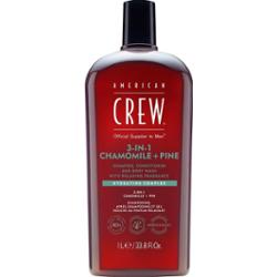American Crew 3-in-1 Chamomile + Pine Shampoo, Conditioner and Body Wash Szampony 1000 ml Męskie