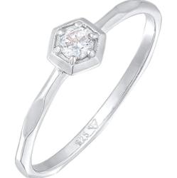 Elli Damski Solitaire Geo Octagon z kryształem cyrkonii w srebrze próby 925 Sterling Silver Pierścionki 1 ct