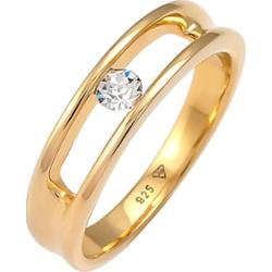 Elli Damski Solitaire Ring Classic z kryształami w srebrze 925 szt. Pierścionki 1 ct