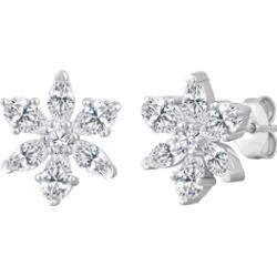 Rafaela Donata Kolczyki Kwiat Srebro wysokiej próby Srebrny 1 ct Damski