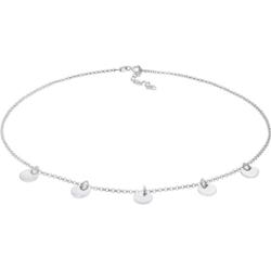 Elli Damski naszyjnik Choker Geo Platelet Round 925 Sterling Silver Naszyjniki 1 ct