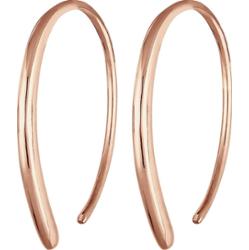 Elli Damskie kreolki do przeciągania Pull-Through Geo Basic w srebrze próby 925 Sterling Silver Kolczyki 1 ct