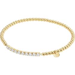 Glanzstücke München Srebrna bransoleta srebro wysokiej próby Cyrkonia żółte złoto Bransoletki 1 ct Damski