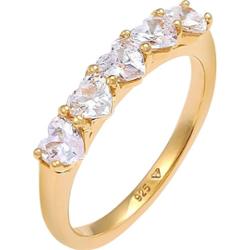 Elli Damski pierścionek zaręczynowy serce elegancki Love z kryształami cyrkonii srebro 925 Sterling Silver Pierścionki 1 ct