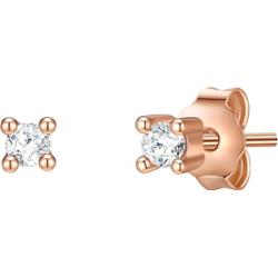 Glanzstücke München Srebrne kolczyki sztyfty srebro wysokiej próby Cyrkonia różowe złoto Kolczyki 1 ct Damski
