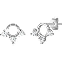 Glanzstücke München Srebrne kolczyki sztyfty srebro wysokiej próby Cyrkonia srebrny Kolczyki 1 ct Damski