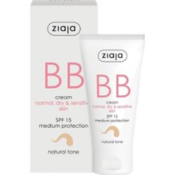 Ziaja Kremy BB/CC BB aktywny krem na niedoskonałości skóry normalnej, suchej i wrażliwej odcień naturalny BB aktywny krem na niedoskonałości skóry nor