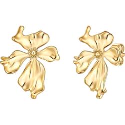 Yokoamii Kolczyki kwiat z pozlacanej stopu metali 1 ct Damski