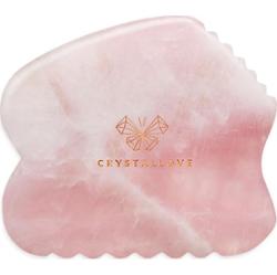 Crystallove Rose quartz CONTOUR GUA SHA – płytka do masażu twarzy gua sha z kwarcu różowego Masaż 1 ct Damski