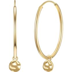 Glanzstücke München Kolczyki Okrag z Srebro wysokiej próby w Żółte złoto 1 ct Damski