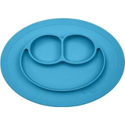 EZPZ EZPZ Silikonowy talerzyk z podkładką mały 2w1 Mini Mat niebieski Akcesoria 1 ct