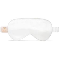 Crystallove Opaska na oczy z jedwabiu - White Płatki pod oczy 1 ct Biały