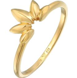 Elli Damski Kształt Liścia Natura Elegancki ze srebra próby 925 Sterling Silver Pierścionki 1 ct